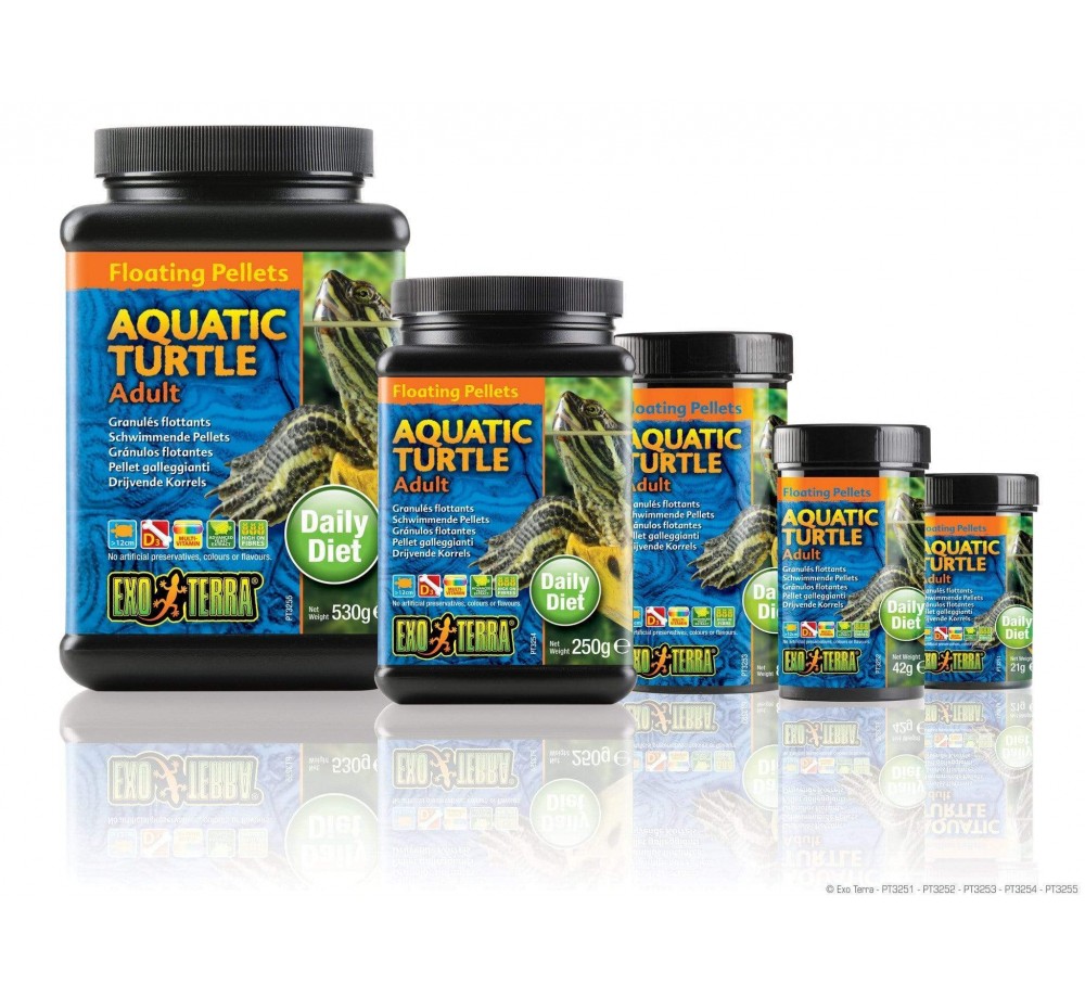 Exo Terra Aquatic Turtle Food Adult - Пълноценна и балансирана храна за възрастни водни костенурки - 21 гр. Exo Terra Aquatic Turtle Food Adult - Пълноценна и балансирана храна за възрастни водни костенурки - 21 гр.
