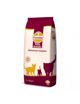 Farmina Team Breeder Cat Basic Chicken Rice 26/12 - пълноценна храна с пилешко месо и ориз, за котки над 1 година - 10 кг.
