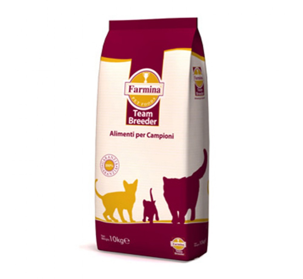 Farmina Team Breeder Cat Basic Neutered 26/12 - пълноценна храна с пилешко месо, за кастрирани котки над 1 година - 10 кг.