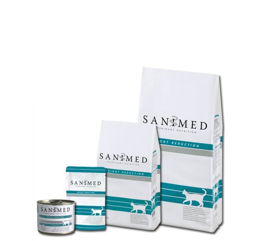 Sanimed - CAT WEIGHT REDUCTION - лечебна храна за котки над 1 година за ефективно редуциране на теглото - 1.5 кг.