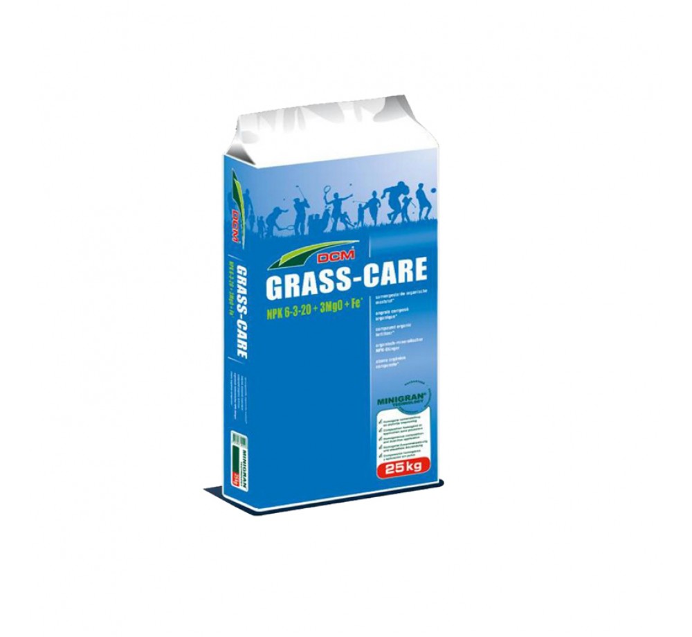 Grass Care - NPK 6-5-20 + 3 MgO + Fe - Органо-Минерален Тор - 25 кг.