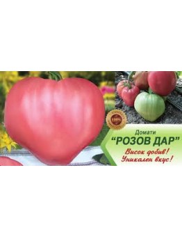 Семена Домати - от серия Възродени Български Сортове - РОЗОВ ДАР - 0.2 гр. -около 70-80 бр. Семена
