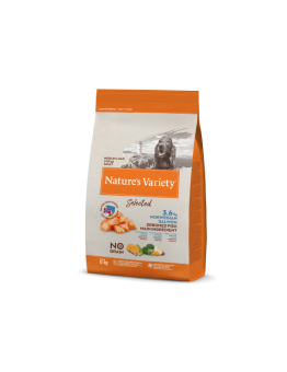 Natures Variety Dog Selected Medium/Maxi Adult Salmon - Суха храна за кучета над 1 година, от средните и едри породи с месо от сьомга, плодове и зеленчуци - 12 кг.